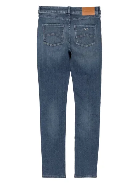 Liesas juosmuo skinny fit džinsai Emporio Armani mėlyna