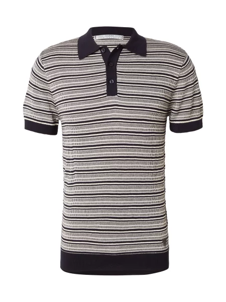 GUESS Pulover MILO bleumarin alb