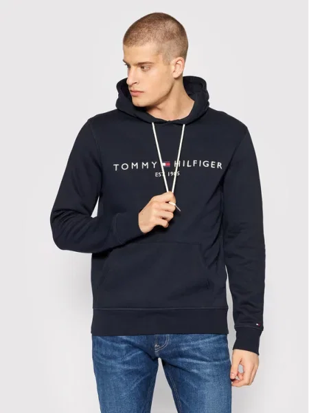 Tommy Hilfiger Džemperis Core Logo Tamsiai mėlyna