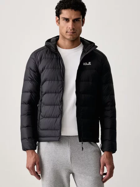 Jack Wolfskin geacă cu puf pentru bărbați WILD PASS DOWN negru