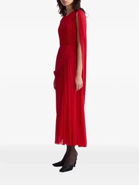 Rochie maxi Fforme asimetrică drapată roșu