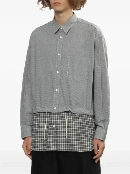 Карирана риза Comme Des Garçons Homme черно