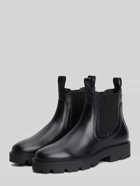 Buty chelsea ze skóry Tommy Hilfiger czarne