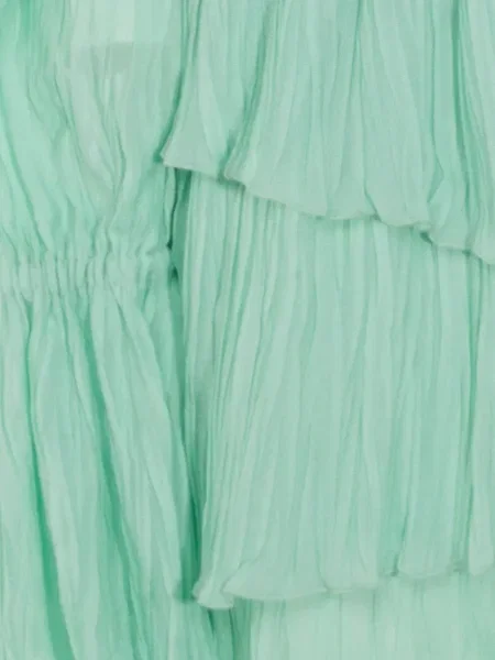 Rochie maxi Blumarine cu volane lungă de costum verde