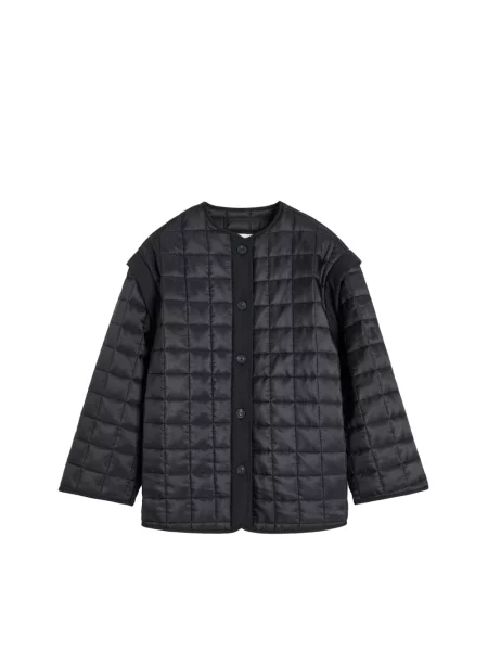 Lniana pikowana kurtka By Malene Birger czarna