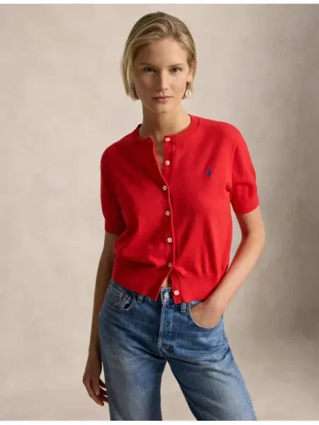 POLO RALPH LAUREN Cardigan | pima roșu