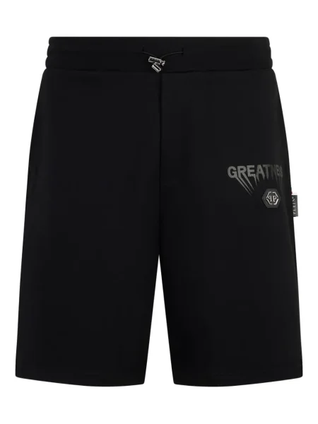 Pantaloni scurți Philipp Plein din fleece negru