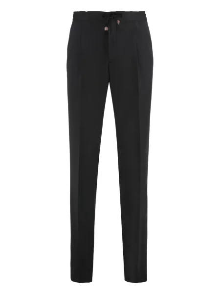 Pantaloni Slowear de lână cu cordon negru