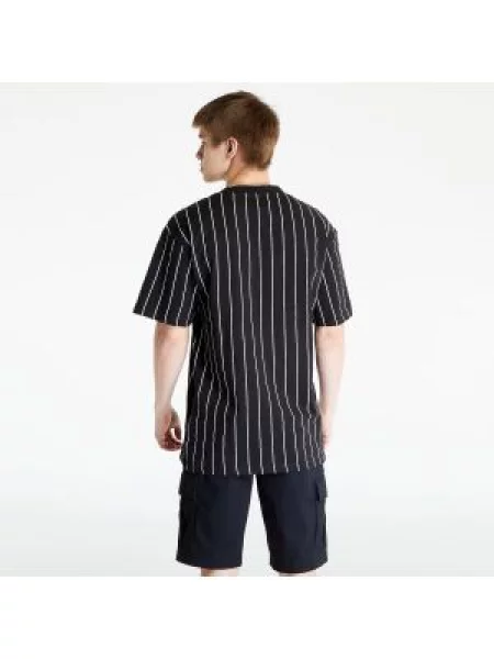 Tričko s krátkým rukávem Karl Kani Small Signature Pinstripe Tee Black/ White bílé