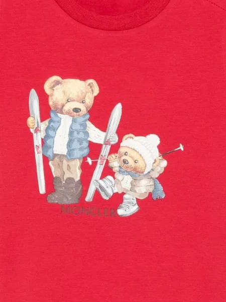 Koszulka dziecięca Moncler Enfant czerwona