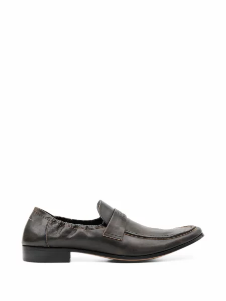 Pantofi loafer Mm6 Maison Margiela din piele maro