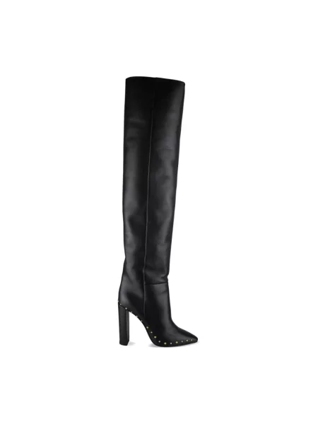 Botki Saint Laurent skórzane czarne