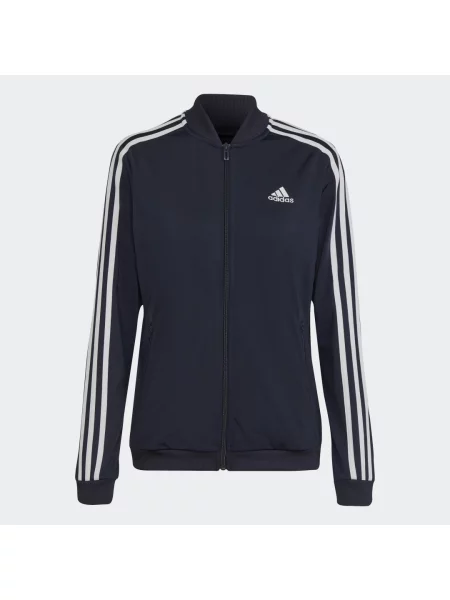 Pruhovaná tepláková souprava Adidas bílá