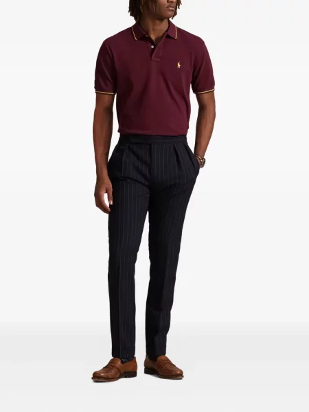 Șapcă Polo Ralph Lauren de mătase cu broderie cu dungi negru