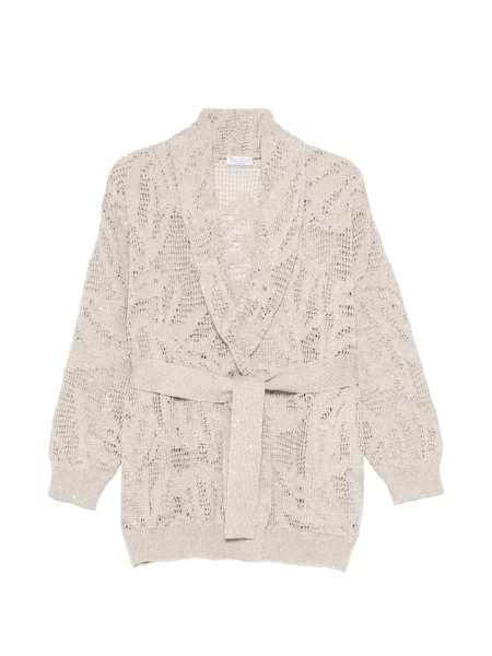 Talie cardigan Brunello Cucinelli tricotate cu legături