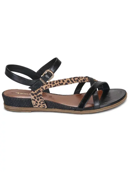 Tamaris Sandale maro deschis negru