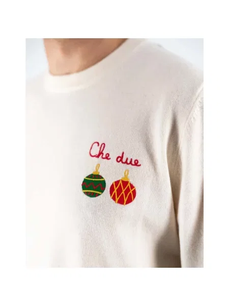 Sweter Mc2 Saint Barth wełniany beżowy