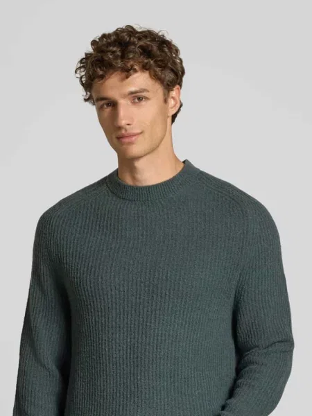 Marc O'Polo sweter z dodatkiem wełny zielony