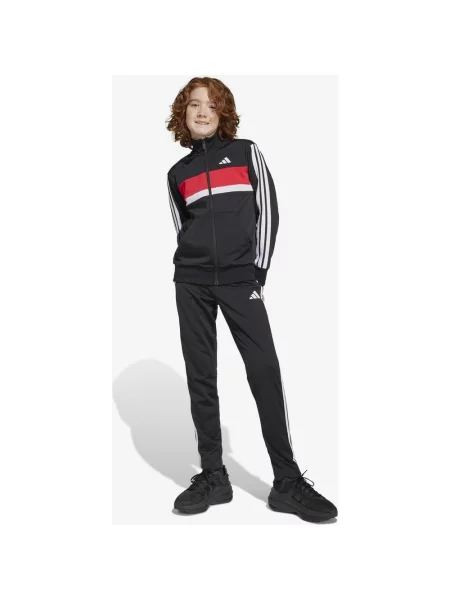 Dres Adidas Seasonal Essentials Tiberio Tricot Czarno Czysto Czerwony Junior czarny