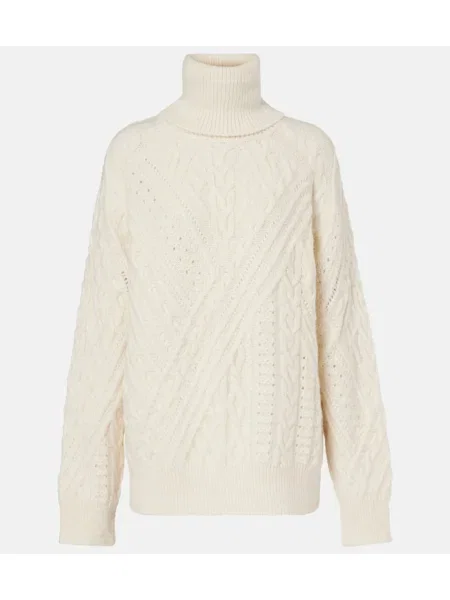 Heláncă Saint Laurent din lână alpaca alb