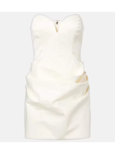 Rochie Rotate drapată de costum alb