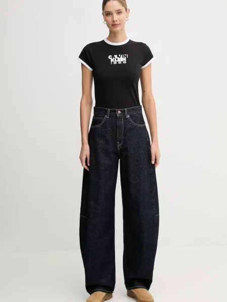 Kratka majica Calvin Klein Jeans črna