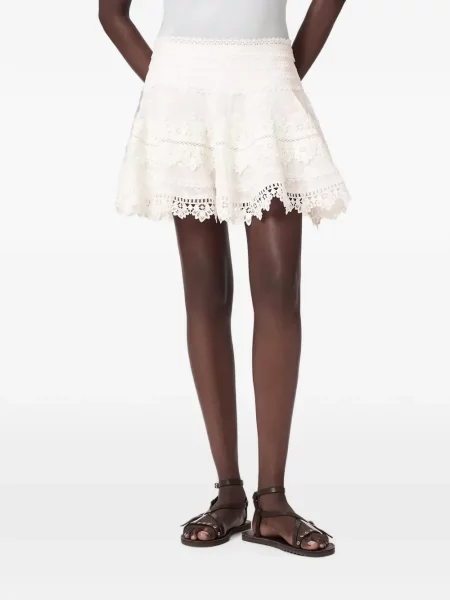 Fusta mini Allsaints în linie A alb