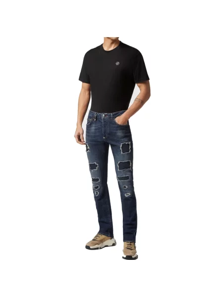 Jeansy Philipp Plein niebieskie