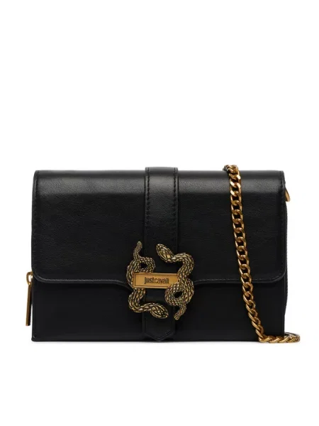 Just Cavalli torebka crossbody z imitacji skóry czarna