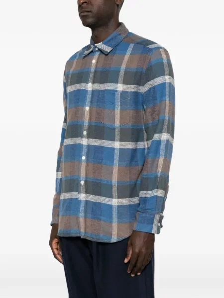 Карирана фланелена риза Portuguese Flannel синьо