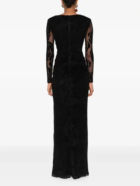 Rochie maxi Nissa cu imagine negru
