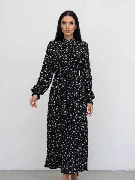 Сукня максі RiMari текстиль чорний