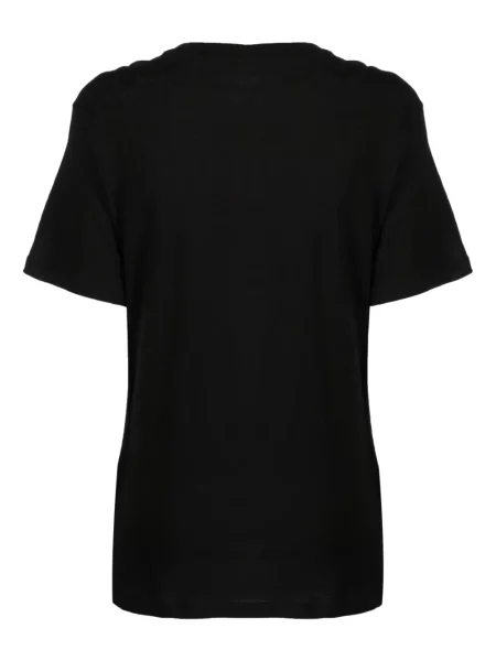 Raštuotas marškinėliai Dkny juoda