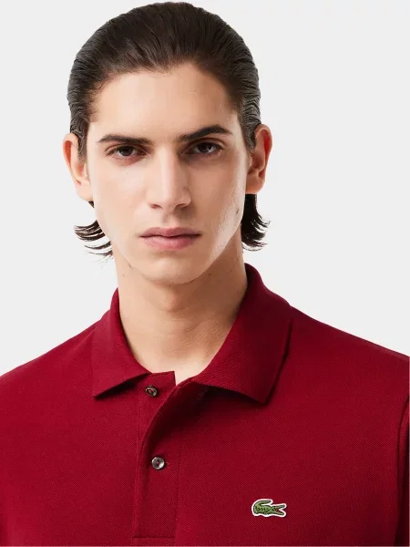 Поло Lacoste бордовое