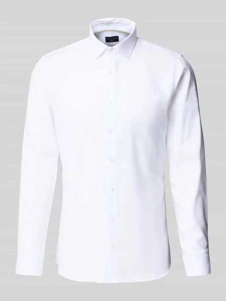 Koszula biznesowa o kroju super slim fit z kołnierzykiem typu kent Olymp No. Six biała