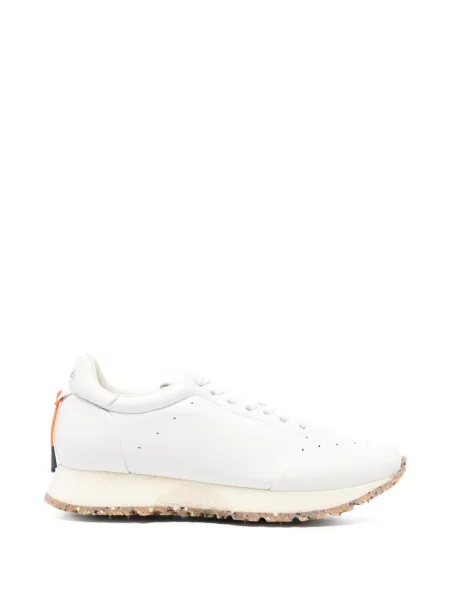 Sneakerși Barracuda cu perforații alb