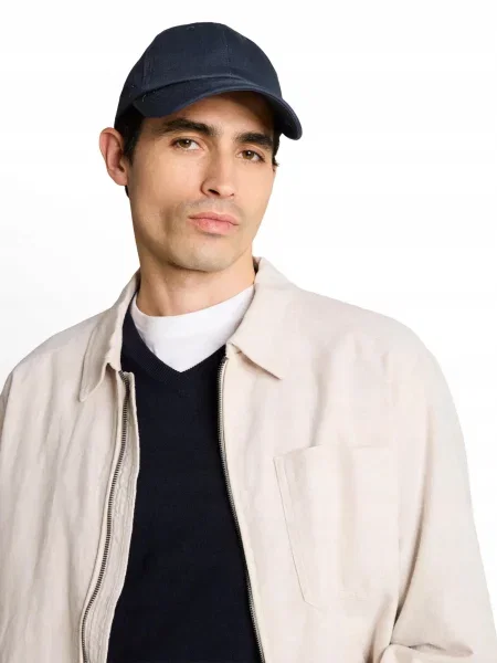 CZAPKA Z DASZKIEM TOM TAILOR GRANATOWA GŁADKA CASUAL ONE SIZE niebieska