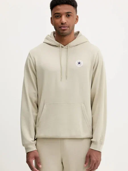 Суичър с качулка Converse с качулка бежово
