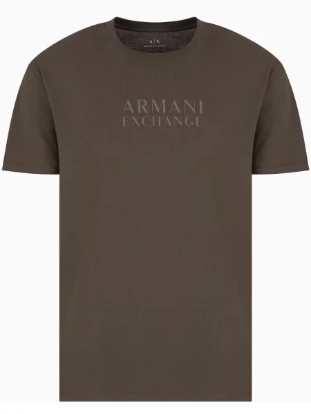 Tricou Armani Exchange cu imagine maro