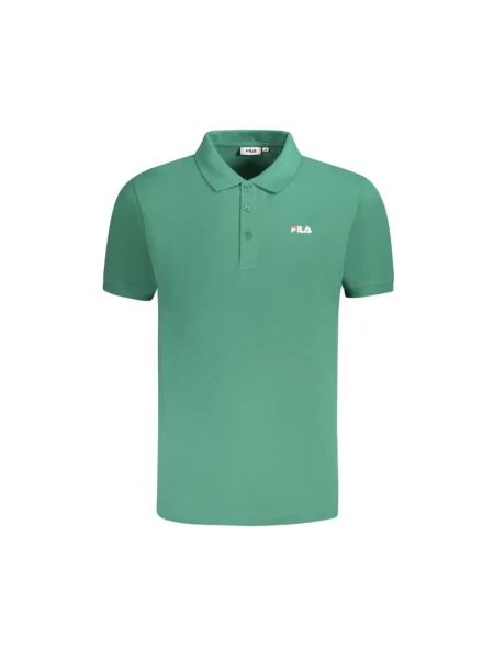Lniane polo Fila z krótkim rękawem szare