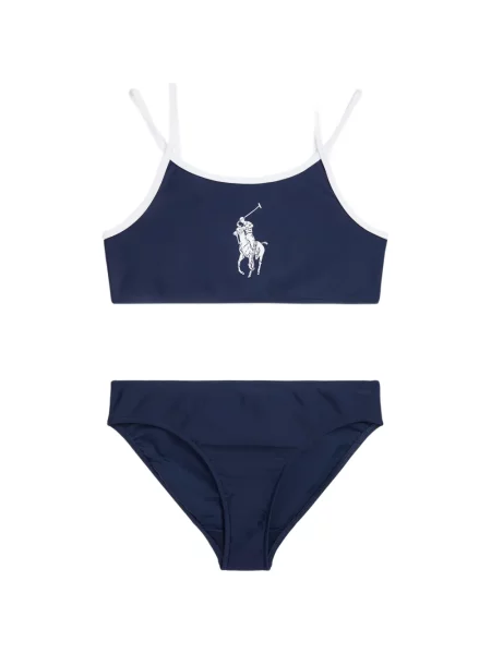 Bikini dziecięce Polo Ralph Lauren niebieskie