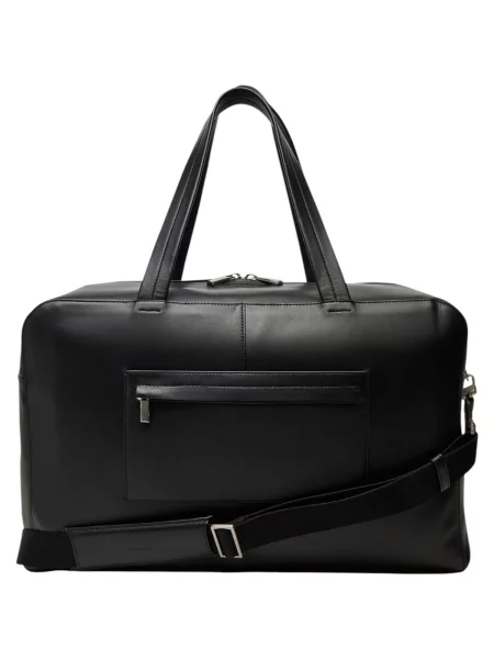 Calvin Klein Torba Ck Premium Leather Weekender crna