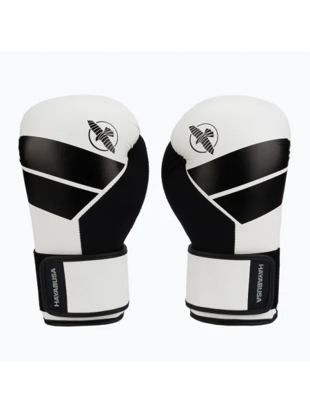 Боксови ръкавици Hayabusa S4 черно-бели бяло