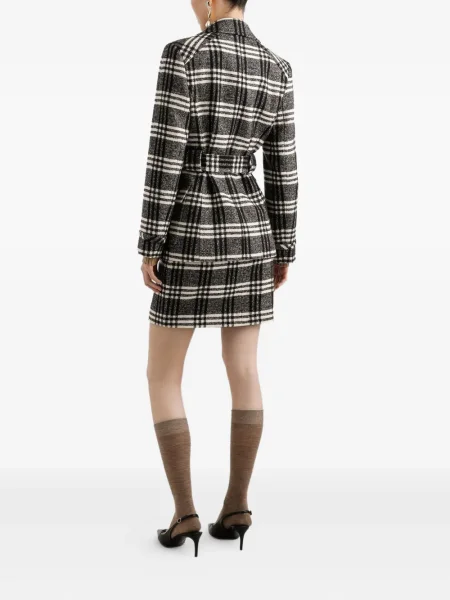 Fusta mini Dolce & Gabbana în carouri negru