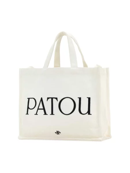 Shopperka Patou z logo biała