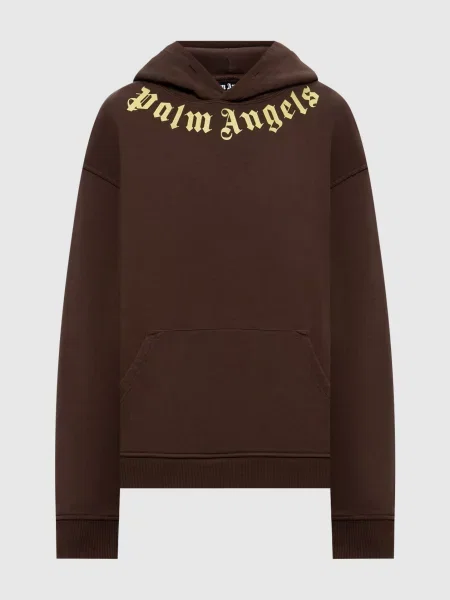 Худі з логотипом Palm Angels коричневе