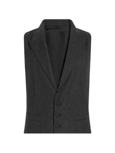 Vestă Dolce & Gabbana cu dungi de flanelă gri