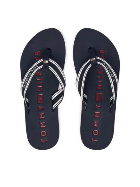 Dámske žabky Tommy Hilfiger Webbing Summer Sandal rwb biela