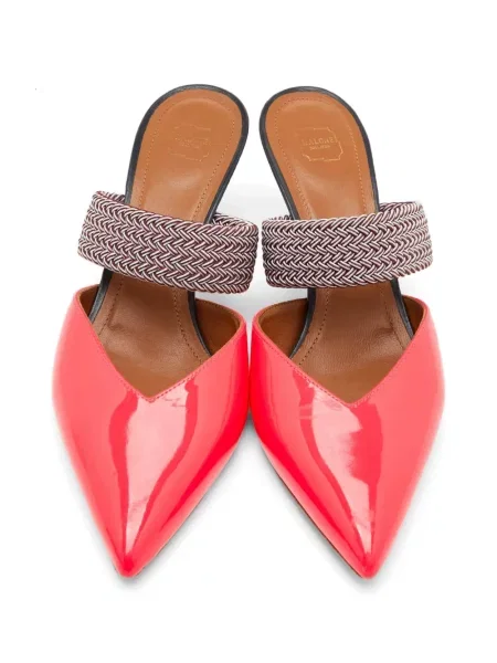 Kožené lakované mules Malone Souliers červené
