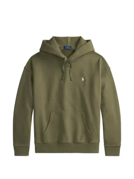 Велурен суитчър Polo Ralph Lauren с автограф сиво